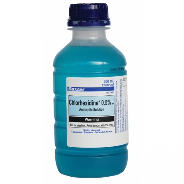 Chlorhexidine 0.05% Aqueous 500 ml Blue