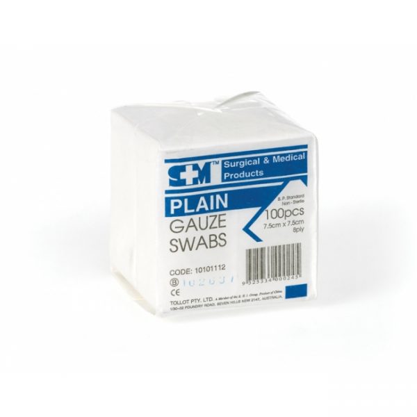 Gauze Squares 7.5cm 8 Ply Non-Sterile